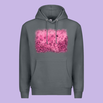 Pink Glitter Background Premium Hoodie Designed By Jahusdesignshop