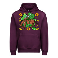 Mauve Wine cowboy with shamrock Urban Hoodie - Artiststas