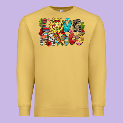 Love Mexico Premium Sweatshirt Designed By Zillion Design Studio
