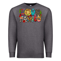 Charcoal Heather love mexico Premium Sweatshirt - Zillion Design Studio