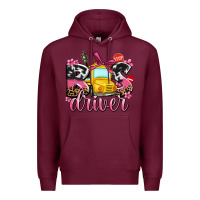 Burgundy bus driver Premium Hoodie - AdoDesignShop