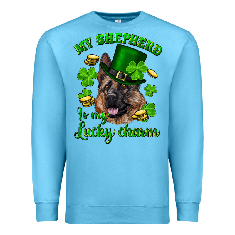 St.patrick's Day My Shepherd Is My Lucky Charm Premium Sweatshirt by RanaPortraitStore | Teevron