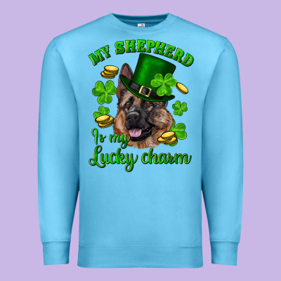 Premium Sweatshirt st.patrick's day my shepherd is my lucky charm