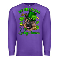 Purple st.patrick's day my shepherd is my lucky charm Premium Sweatshirt - RanaPortraitStore