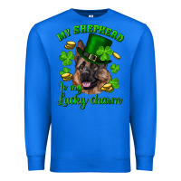 True Royal st.patrick's day my shepherd is my lucky charm Premium Sweatshirt - RanaPortraitStore
