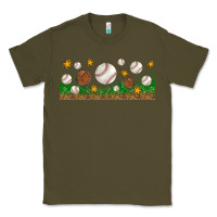 Army Green Baseball Glove With Leopard Libbey Glass Classic Tee - BundleAndBundleShop