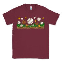Burgundy Baseball Glove With Leopard Libbey Glass Classic Tee - BundleAndBundleShop