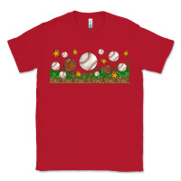 Red Baseball Glove With Leopard Libbey Glass Classic Tee - BundleAndBundleShop