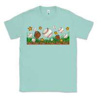 Seafoam Baseball Glove With Leopard Libbey Glass Classic Tee - BundleAndBundleShop