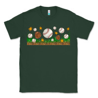 Sports Green Baseball Glove With Leopard Libbey Glass Classic Tee - BundleAndBundleShop