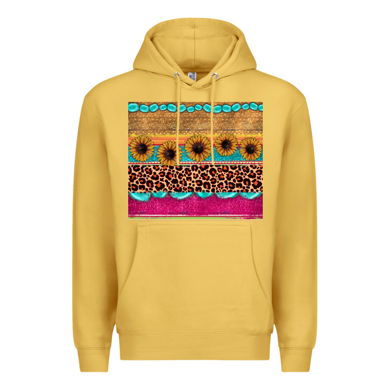 Leopard Sunflower Gemstone Premium Hoodie by JahusDesignShop | Teevron