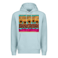 Blue Mist leopard sunflower gemstone Premium Hoodie - JahusDesignShop