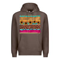 Coffee leopard sunflower gemstone Premium Hoodie - JahusDesignShop