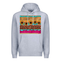 Heather Grey leopard sunflower gemstone Premium Hoodie - JahusDesignShop