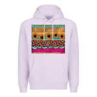 Lilac leopard sunflower gemstone Premium Hoodie - JahusDesignShop