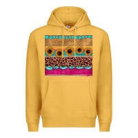 Mustard leopard sunflower gemstone Premium Hoodie - JahusDesignShop