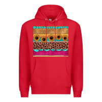 Red leopard sunflower gemstone Premium Hoodie - JahusDesignShop
