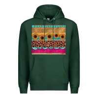 Sports Green leopard sunflower gemstone Premium Hoodie - JahusDesignShop