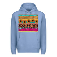 Colony Blue leopard sunflower gemstone Premium Hoodie - JahusDesignShop