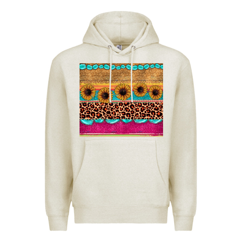 Leopard Sunflower Gemstone Premium Hoodie by JahusDesignShop | Teevron