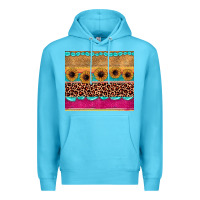 Ocean Blue leopard sunflower gemstone Premium Hoodie - JahusDesignShop