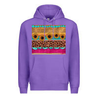 Purple leopard sunflower gemstone Premium Hoodie - JahusDesignShop