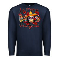 Navy la mama mas chingona Premium Sweatshirt - Zillion Design Studio