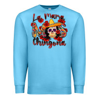 Ocean Blue la mama mas chingona Premium Sweatshirt - Zillion Design Studio