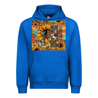 Cobalt cross sunflower butterfly Urban Hoodie - JahusDesignShop