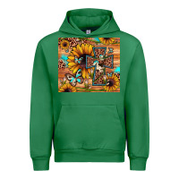 Emerald cross sunflower butterfly Urban Hoodie - JahusDesignShop