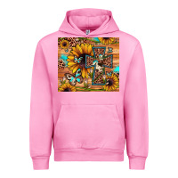 Fuchsia Pink cross sunflower butterfly Urban Hoodie - JahusDesignShop
