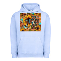 Pigment Grape Ice cross sunflower butterfly Urban Hoodie - JahusDesignShop