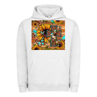 Pigment Lunar Rock cross sunflower butterfly Urban Hoodie - JahusDesignShop
