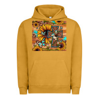Pigment Peanut Butter cross sunflower butterfly Urban Hoodie - JahusDesignShop