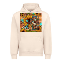 Sandshell cross sunflower butterfly Urban Hoodie - JahusDesignShop