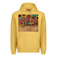 Antique Gold leopard glitter sunflower gemstone Premium Hoodie - JahusDesignShop