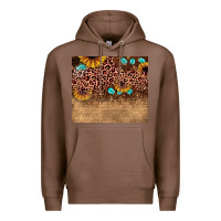 Chestnut leopard glitter sunflower gemstone Premium Hoodie - JahusDesignShop