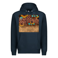 Navy leopard glitter sunflower gemstone Premium Hoodie - JahusDesignShop
