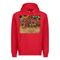 Red leopard glitter sunflower gemstone Premium Hoodie - JahusDesignShop