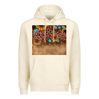Sandshell leopard glitter sunflower gemstone Premium Hoodie - JahusDesignShop