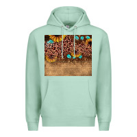 Seafoam leopard glitter sunflower gemstone Premium Hoodie - JahusDesignShop