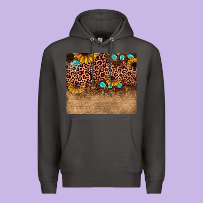 Leopard Glitter Sunflower Gemstone Premium Hoodie Designed By Jahusdesignshop