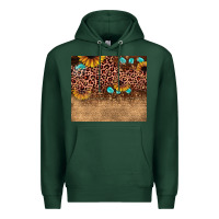 Sports Green leopard glitter sunflower gemstone Premium Hoodie - JahusDesignShop