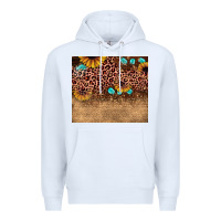 White leopard glitter sunflower gemstone Premium Hoodie - JahusDesignShop