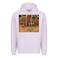 Lilac leopard glitter sunflower gemstone Premium Hoodie - JahusDesignShop