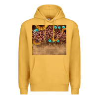 Mustard leopard glitter sunflower gemstone Premium Hoodie - JahusDesignShop