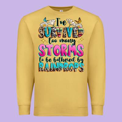 Premium Sweatshirt ive survived too many storms to be bothered by raindrops