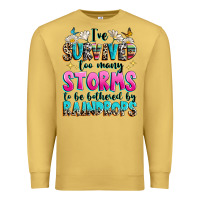 Antique Gold ive survived too many storms to be bothered by raindrops Premium Sweatshirt - texasbilliewilder