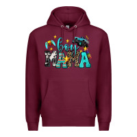 Burgundy boy mama Premium Hoodie - AdoDesignShop