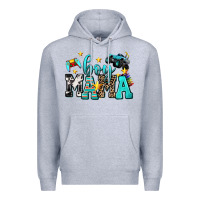 Heather Grey boy mama Premium Hoodie - AdoDesignShop